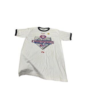 Majestic Phillies Champions White Black Mens T-Shirt Size M SKU 8521